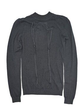 Palmer Harding Knit Silk Cotton Sweater in Black